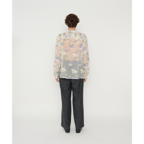 JOHN MASON SMITH / JANE SMITH : FLOWER JACQUARD OPEN COLLAR SHIRT