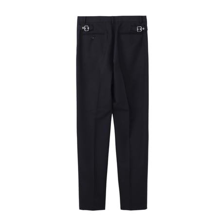 JOHN LAWRENCE SULLIVAN : WOOL DOBBY SIDE STRAP TROUSERS