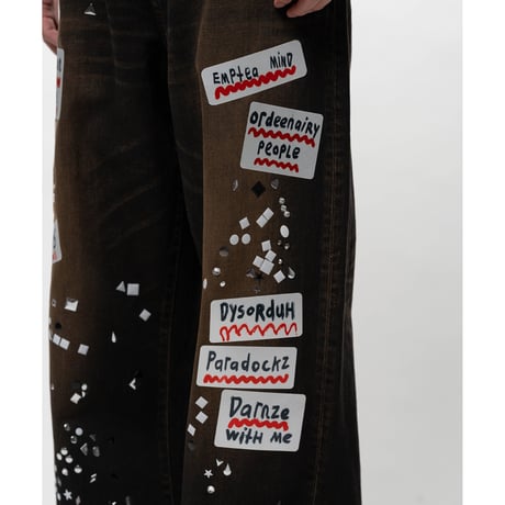 Maison MIHARA YASUHIRO : Embellished Sticker Denim Pants