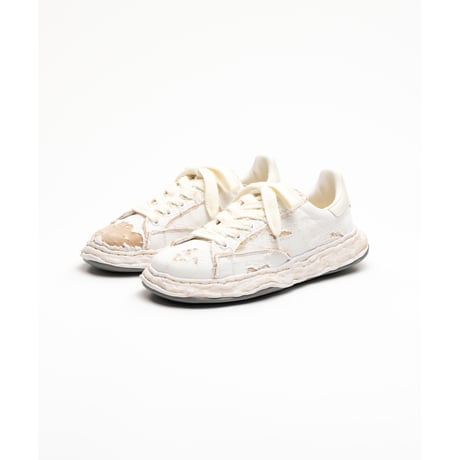 Maison MIHARA YASUHIRO :"CHARLES" OG Sole Ripped Overdye Canvas Low-top Sneaker