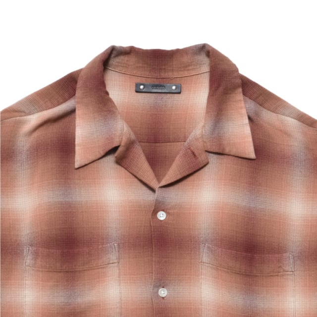 MINEDENIM : R.Flannel Ombre Open Collar SH | BI