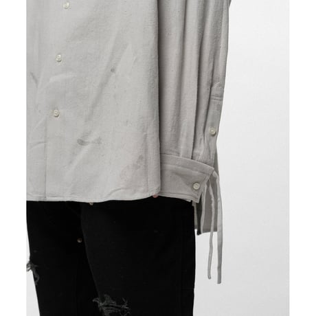 KAMIYA : Ash Fade Drawstring Cuff Shirt