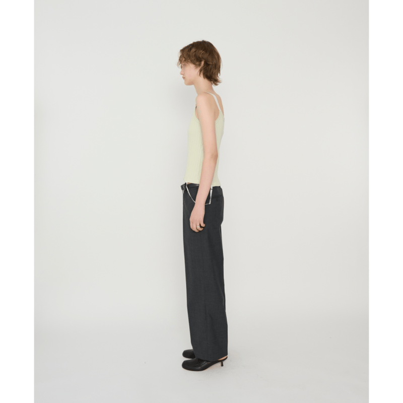 JANE SMITH : COTTON EYELET RIB UP DOWN CAMISOLE