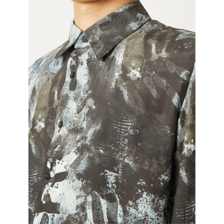 TAAKK : HAND MOTIF SILK SHIRT