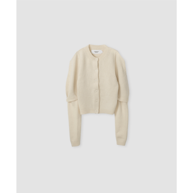 JANE SMITH : 7G BIG SHOULDER CREW CARDIGAN | BI