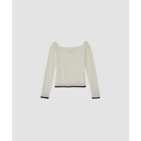JANE SMITH : COTTON OFF SHOULDER LAYERED PULLOVER