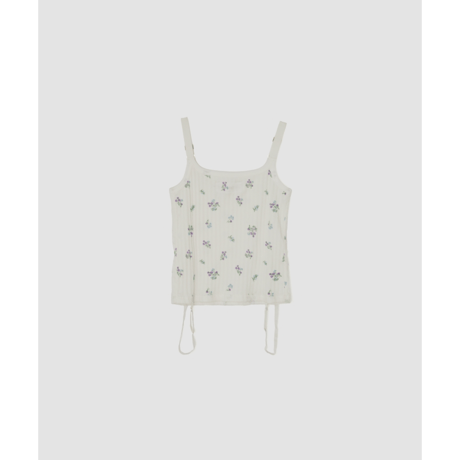 JANE SMITH : COTTON EYELET RIB FLOWER UP DOWN CAMISOLE
