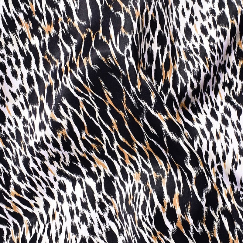 MINEDENIM : Leopard RC Satin Rib Zip Blouson |
