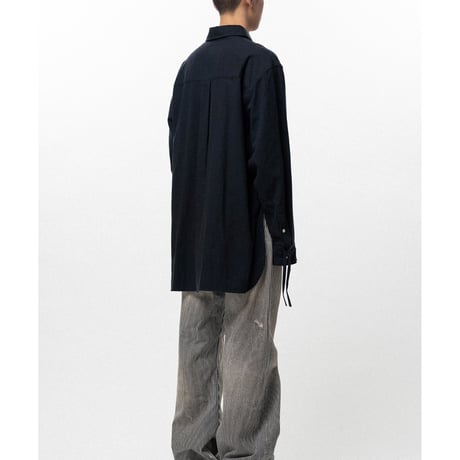 KAMIYA : Ash Fade Drawstring Cuff Shirt