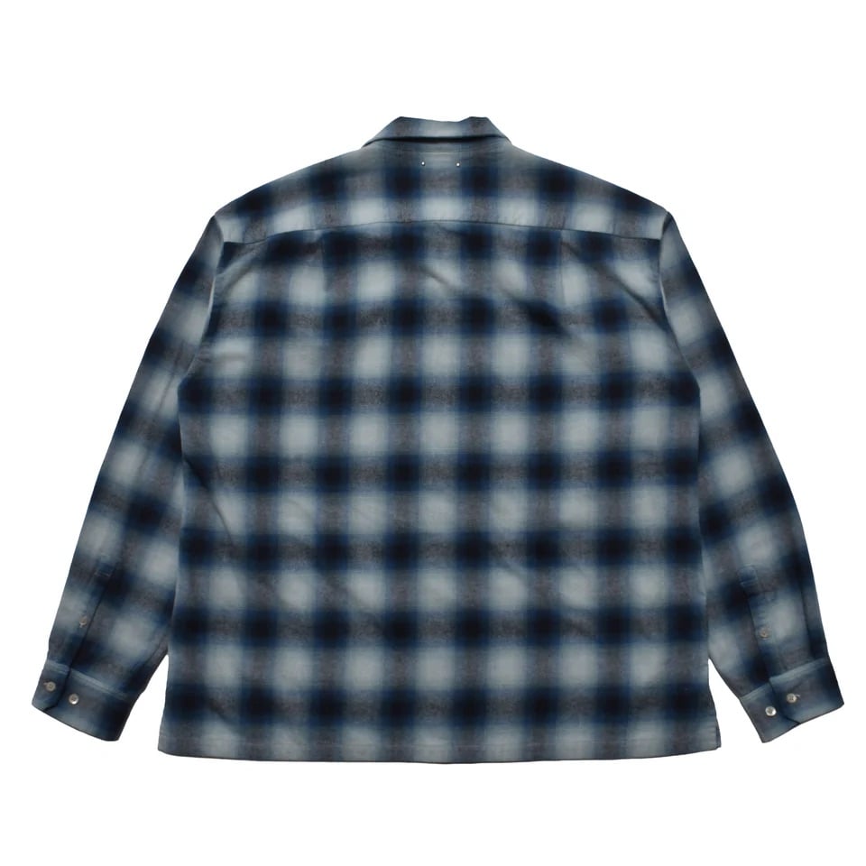 MINEDENIM : C.Flannel Ombre Open Collar SH | BI