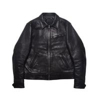 MINEDENIM : Leather Zipup JKT
