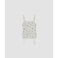 JANE SMITH : COTTON EYELET RIB FLOWER UP DOWN CAMISOLE