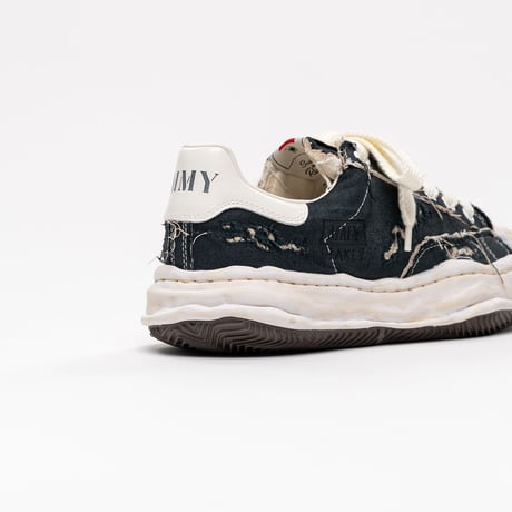 Maison MIHARA YASUHIRO : "BLAKEY" OG Sole Ripped Overdye Canvas Low-top Sneaker