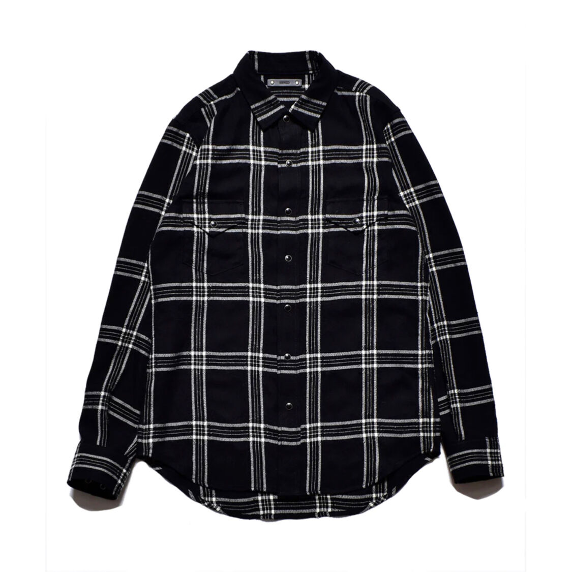 マインデニム R. Wool Flannel Check Western SH