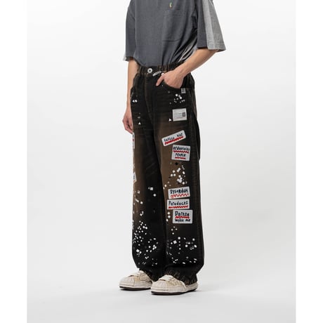 Maison MIHARA YASUHIRO : Embellished Sticker Denim Pants