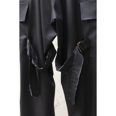 sulvam : Gabardine Cargo Bontage Pants