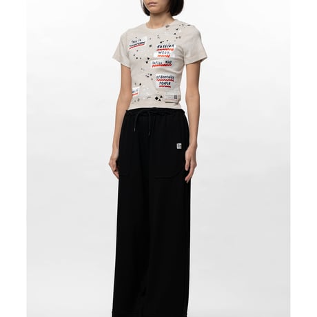 Maison MIHARA YASUHIRO : Embellished Sticker Mini T-shirt