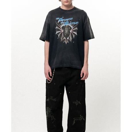 KAMIYA : "THE DARKNESS WILL DISAPPEAR" Distressed T-shirt
