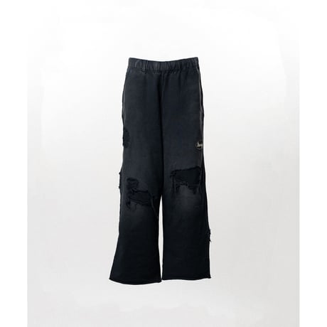 KAMIYA  : Repaired Name Patch Wide Sweat Pants
