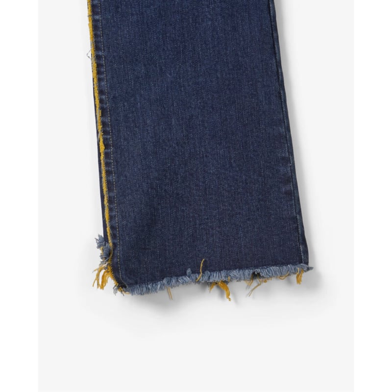 Name. : WASHED TWO SIDES DENIM FLARE PANTS | BI