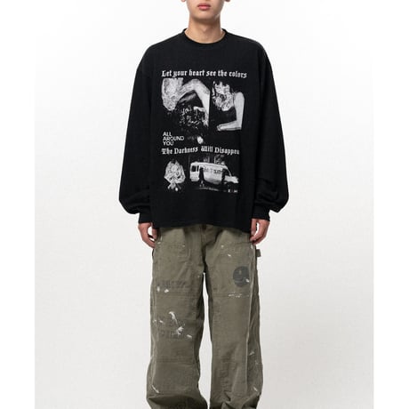 KAMIYA : “ALL AROUND YOU” L/S Tee T/C