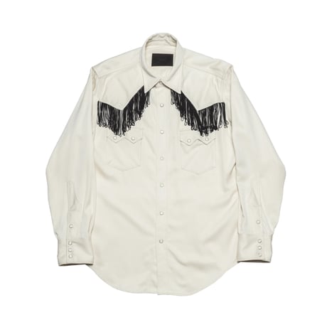 The Letters : FRINGE WESTERN SHIRT - RAYON GABARDINE-