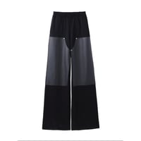 JOHN LAWRENCE SULLIVAN : SWEAT WIDE PANTS WITH LEATHER PATCH