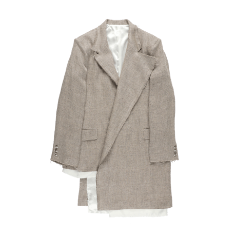 sulvam : Linen Asymmetry Jacket