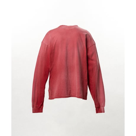 KAMIYA : "LOVING" Distressed Long-Sleeve Pocket T-shirt