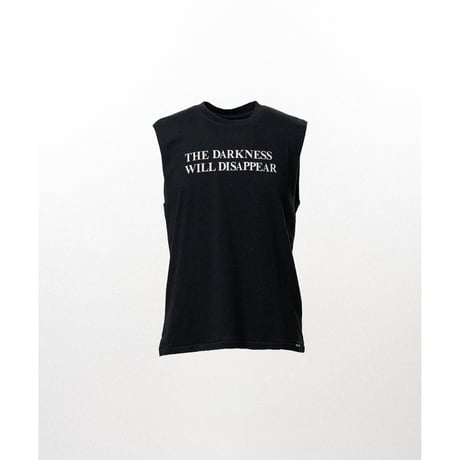 KAMIYA : Typography Print Sheer Jersey Sleeveless T-shirt