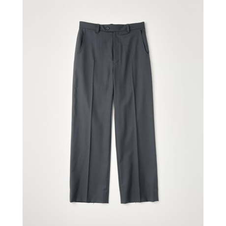 NAME. : WOOL CALM SKIN STRAIGHT TROUSERS  DELTA SHAPE