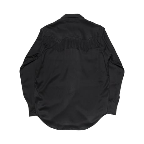 The Letters : FRINGE WESTERN SHIRT - RAYON GABARDINE-