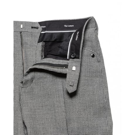 The Letters : WESTERN TROUSERS - WOOL LINEN HOUNDSTOOTH -