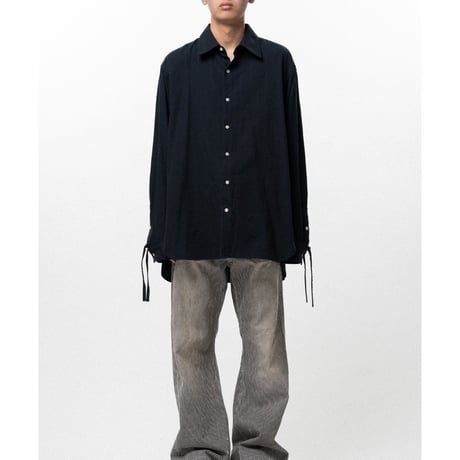 KAMIYA : Ash Fade Drawstring Cuff Shirt
