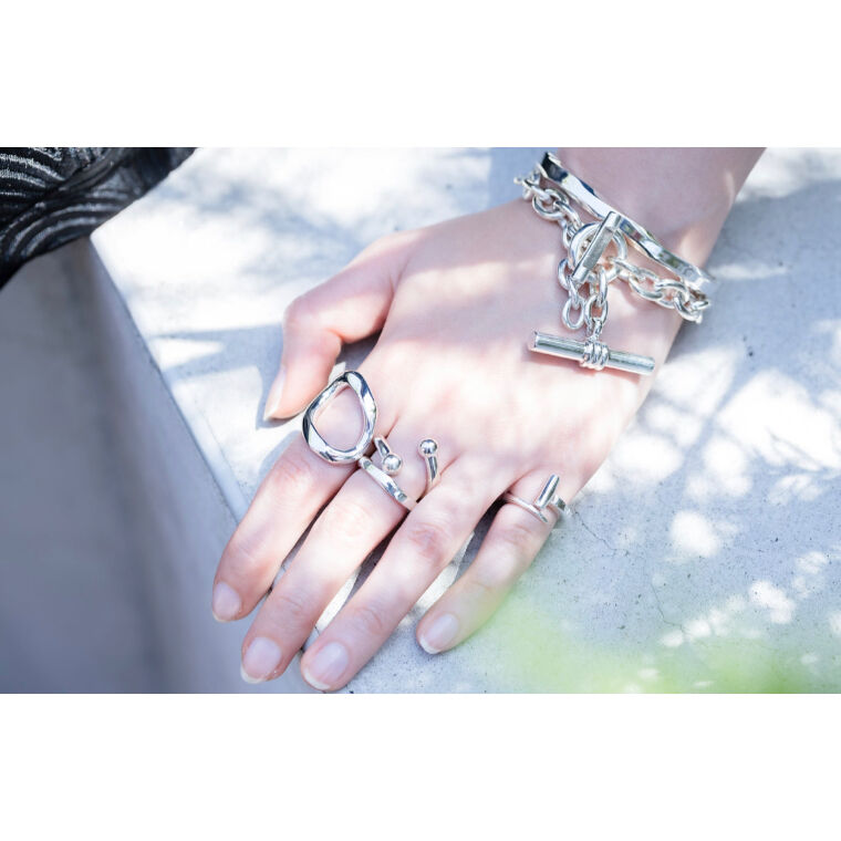 WAKAN SILVER SMITH : R-066 Side twist ring (S) WAKAN SILVER SMITH : R-066 Side twist ring (S)