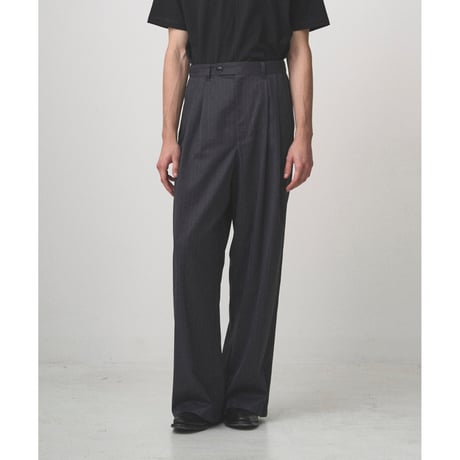 JUHA : 2TUCK WIDE PINSTRIPE PANTS