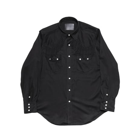 The Letters : FRINGE WESTERN SHIRT - RAYON GABARDINE-