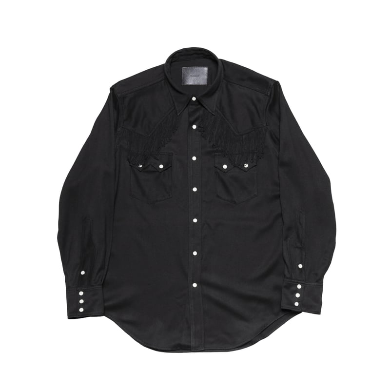 The Letters : FRINGE WESTERN SHIRT - RAYON GABA The Letters : FRINGE WESTERN SHIRT - RAYON GABA