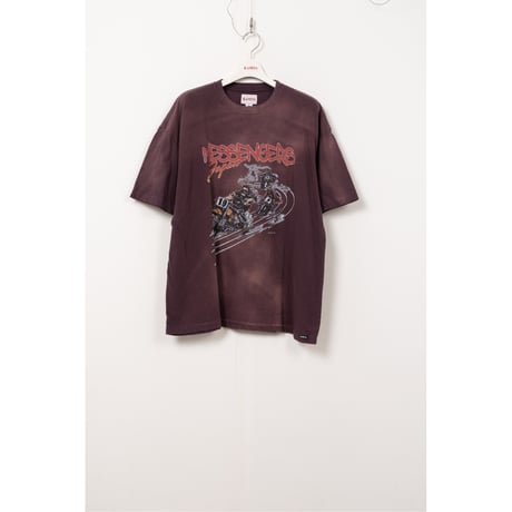 KAMIYA : ″Motorbike Messengers″ Distressed T-shirt