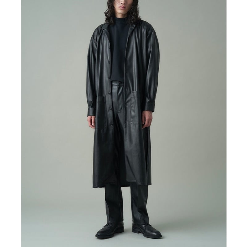 JUHA:SYNTHETIC LEATHER LONG COAT | BIRTH DAY