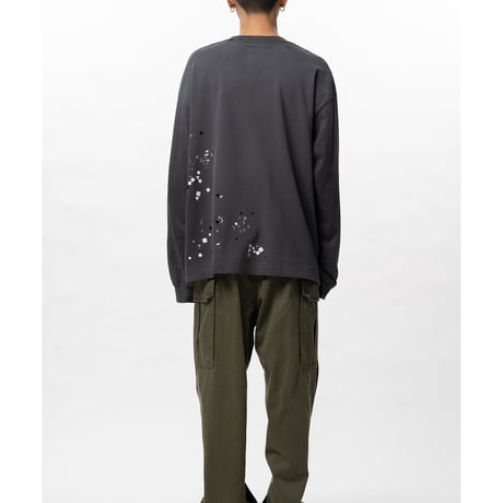 Maison MIHARA YASUHIRO :Embellished Sticker Long Sleeve T-shirt
