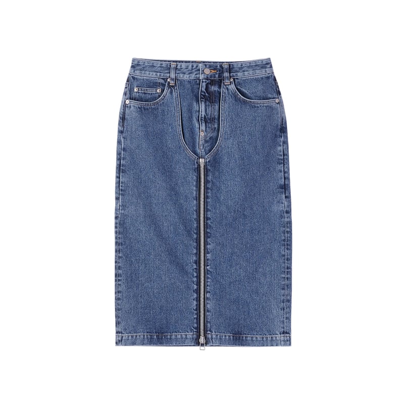 JOHN LAWRENCE SULLIVAN : WASHED DENIM ZIPPED SK