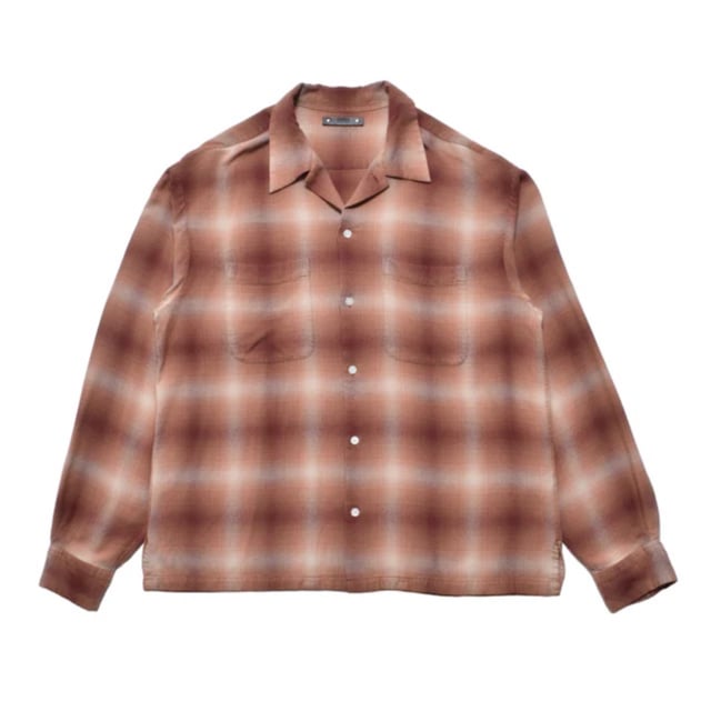 MINEDENIM : R.Flannel Ombre Open Collar SH | BI