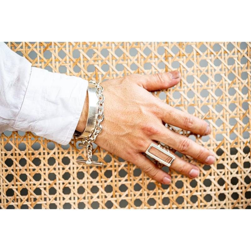 WAKAN SILVER SMITH : BN-060 12mm Matte bangle | WAKAN SILVER SMITH : BN-060 12mm Matte bangle |