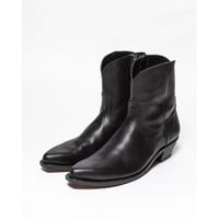 The Letters : WESTERN SIDE ZIP BOOTS -COW HIDE-