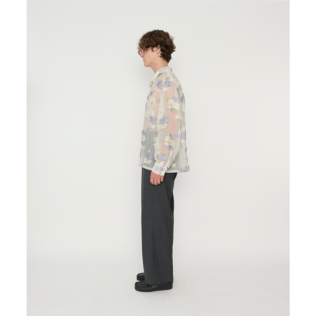 JOHN MASON SMITH / JANE SMITH : FLOWER JACQUARD OPEN COLLAR SHIRT