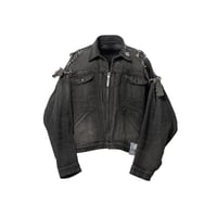 Maison MIHARA YASUHIRO : Check Shirt Layered Denim Jacket