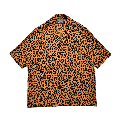 WIND AND SEA×MINEDENIM ：Lips Leopard Print Open Collar SH