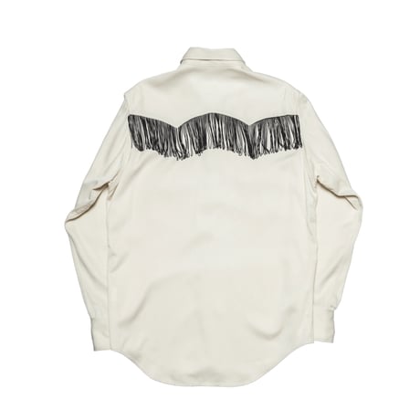 The Letters : FRINGE WESTERN SHIRT - RAYON GABARDINE-