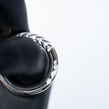 WAKAN SILVER SMITH :  R-084 Braided silver ring